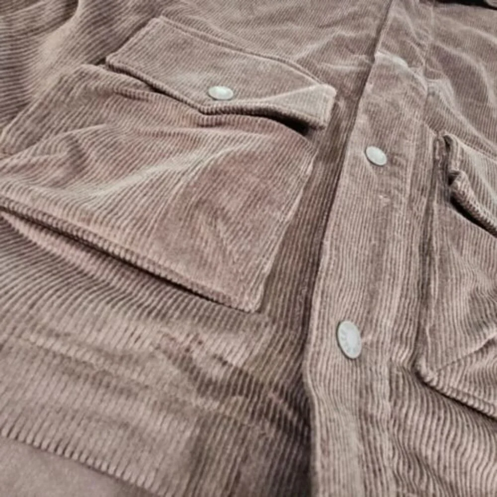 The North Face Men's Size Small Utility Cord‎ Shacket Coal Brown Corduroy NWT